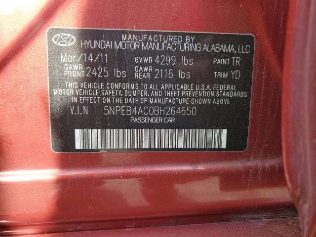 Photo 11 VIN: 5NPEB4AC0BH264650 - HYUNDAI SONATA GLS 