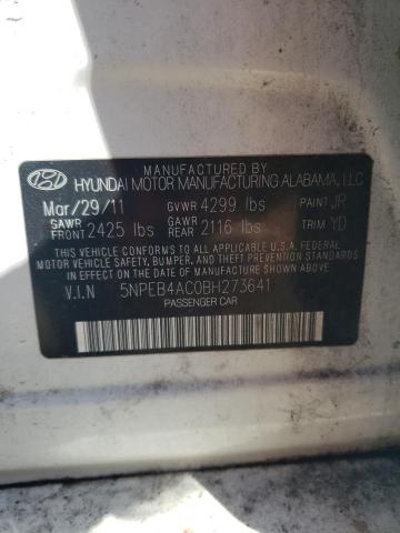 Photo 11 VIN: 5NPEB4AC0BH273641 - HYUNDAI SONATA 