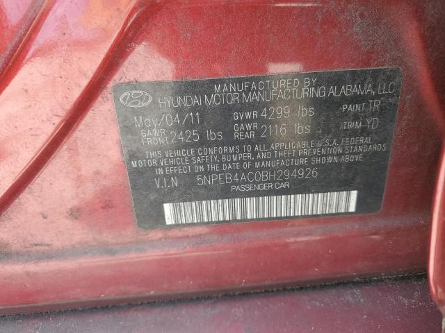 Photo 11 VIN: 5NPEB4AC0BH294926 - HYUNDAI SONATA 