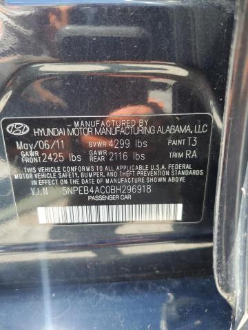 Photo 12 VIN: 5NPEB4AC0BH296918 - HYUNDAI SONATA 