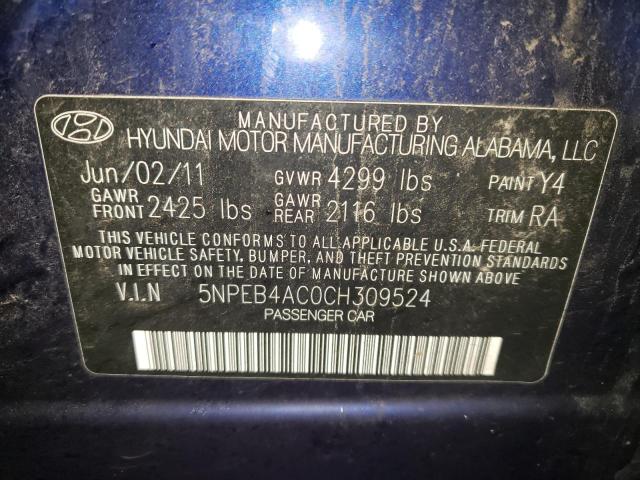 Photo 11 VIN: 5NPEB4AC0CH309524 - HYUNDAI SONATA GLS 