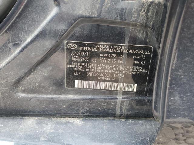 Photo 11 VIN: 5NPEB4AC0CH313654 - HYUNDAI SONATA 