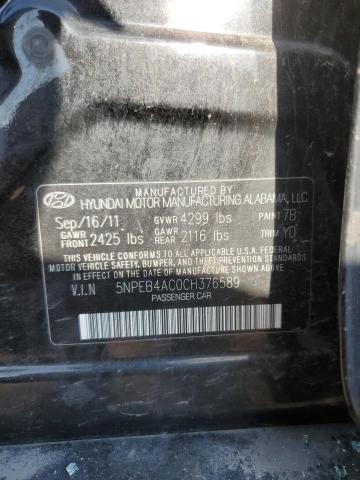 Photo 11 VIN: 5NPEB4AC0CH376589 - HYUNDAI SONATA 