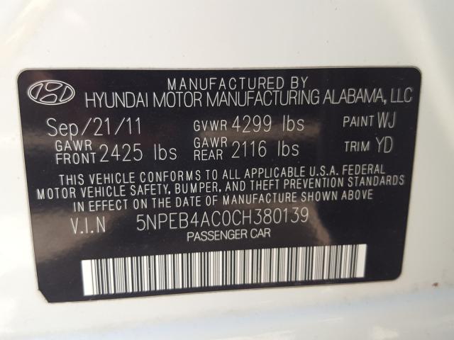 Photo 9 VIN: 5NPEB4AC0CH380139 - HYUNDAI SONATA GLS 