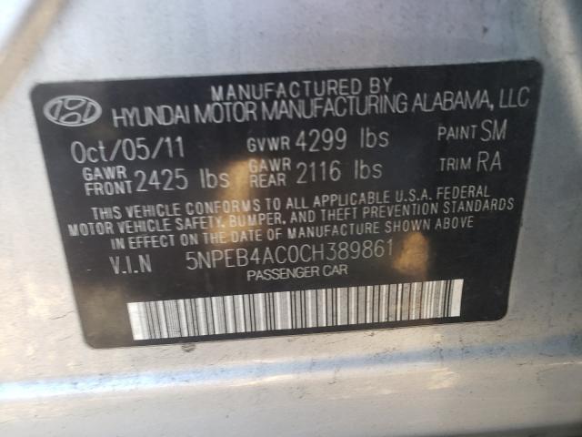 Photo 9 VIN: 5NPEB4AC0CH389861 - HYUNDAI SONATA GLS 