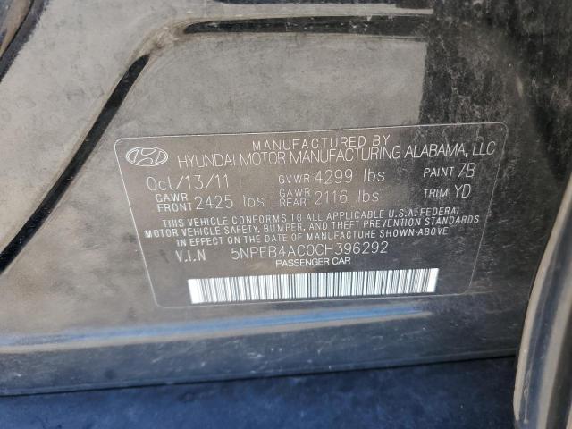 Photo 9 VIN: 5NPEB4AC0CH396292 - HYUNDAI SONATA GLS 