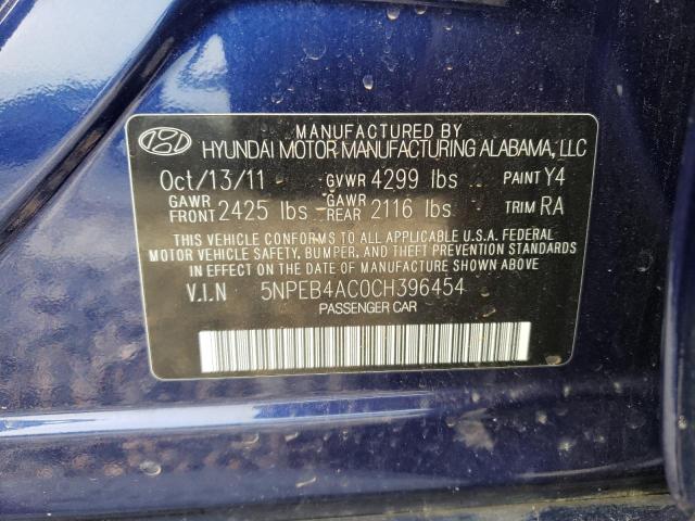 Photo 11 VIN: 5NPEB4AC0CH396454 - HYUNDAI SONATA GLS 