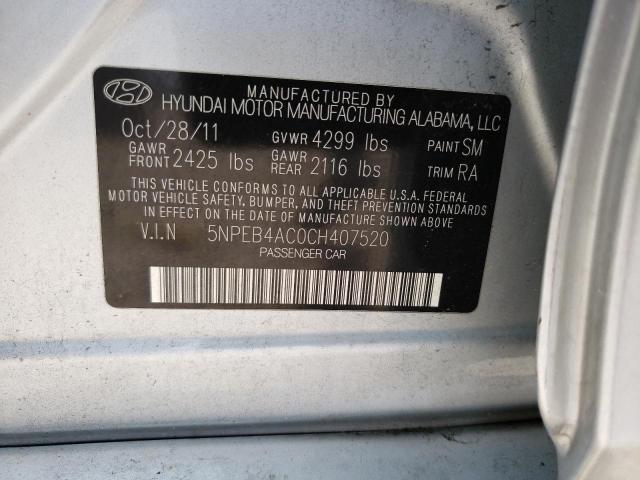 Photo 9 VIN: 5NPEB4AC0CH407520 - HYUNDAI SONATA GLS 