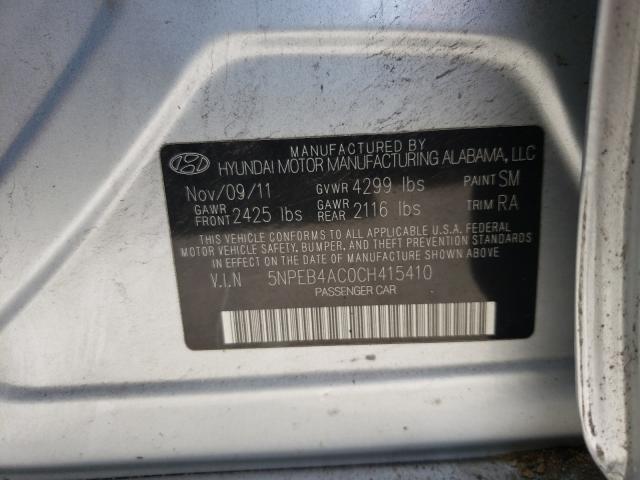 Photo 9 VIN: 5NPEB4AC0CH415410 - HYUNDAI SONATA GLS 