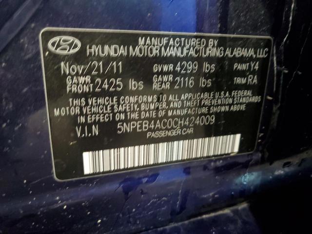 Photo 9 VIN: 5NPEB4AC0CH424009 - HYUNDAI SONATA GLS 