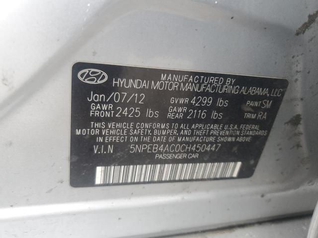 Photo 11 VIN: 5NPEB4AC0CH450447 - HYUNDAI SONATA 