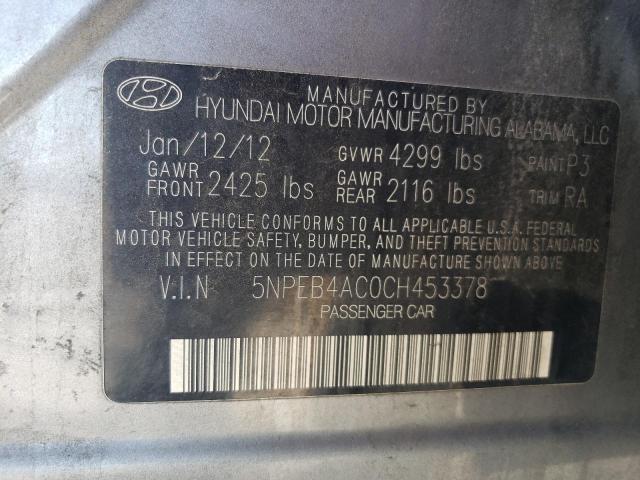 Photo 11 VIN: 5NPEB4AC0CH453378 - HYUNDAI SONATA GLS 