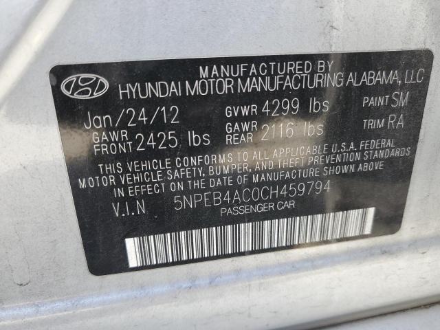 Photo 11 VIN: 5NPEB4AC0CH459794 - HYUNDAI SONATA 