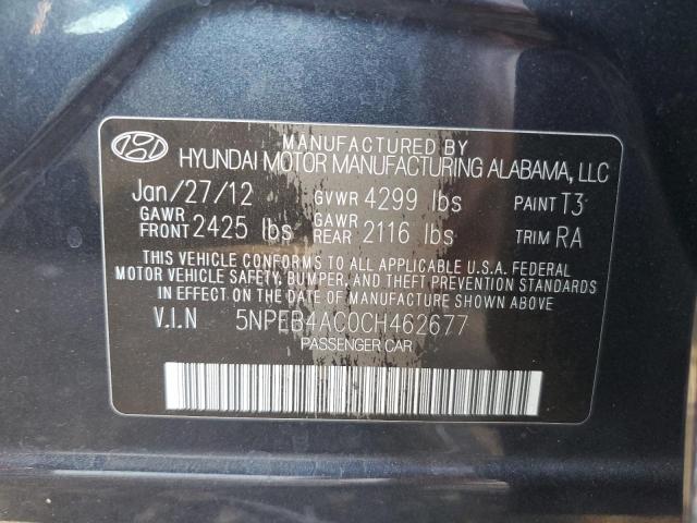 Photo 11 VIN: 5NPEB4AC0CH462677 - HYUNDAI SONATA GLS 