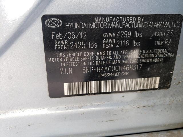 Photo 11 VIN: 5NPEB4AC0CH468317 - HYUNDAI SONATA GLS 