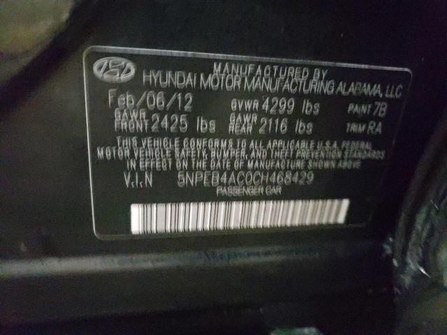 Photo 9 VIN: 5NPEB4AC0CH468429 - HYUNDAI SONATA GLS 