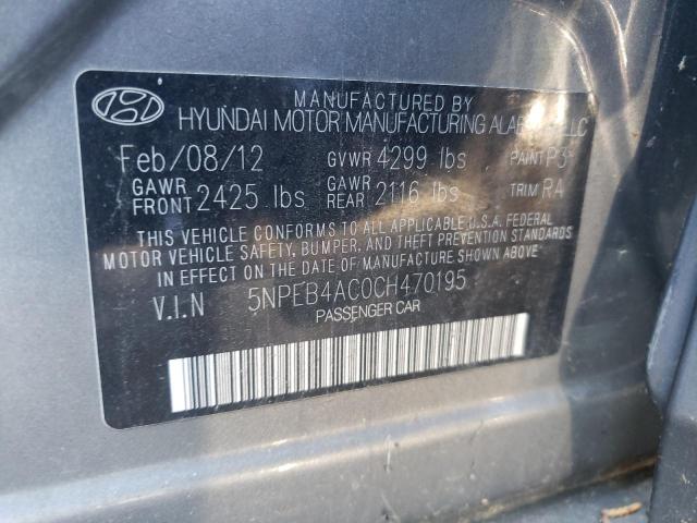 Photo 9 VIN: 5NPEB4AC0CH470195 - HYUNDAI SONATA GLS 