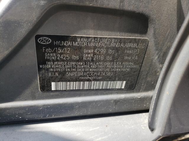 Photo 9 VIN: 5NPEB4AC0CH474389 - HYUNDAI SONATA GLS 