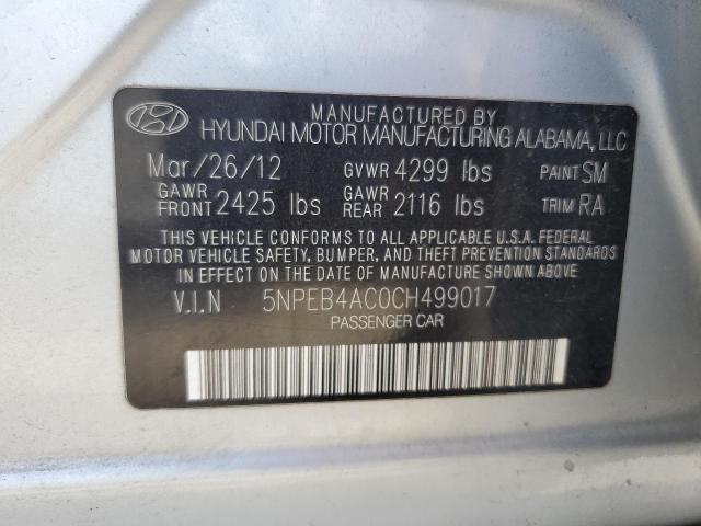 Photo 11 VIN: 5NPEB4AC0CH499017 - HYUNDAI SONATA GLS 