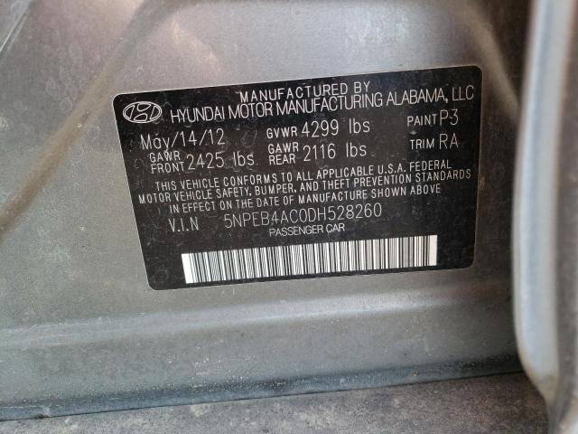 Photo 11 VIN: 5NPEB4AC0DH528260 - HYUNDAI SONATA 