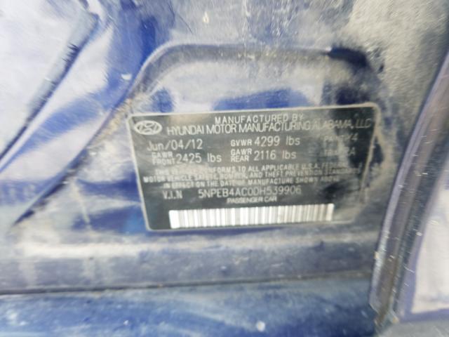 Photo 9 VIN: 5NPEB4AC0DH539906 - HYUNDAI SONATA GLS 