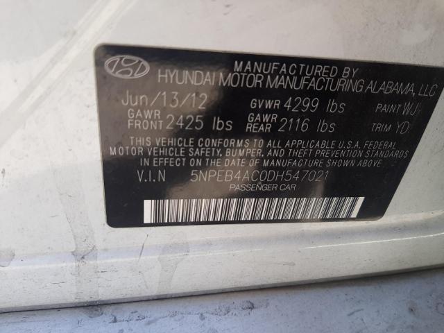 Photo 9 VIN: 5NPEB4AC0DH547021 - HYUNDAI SONATA GLS 