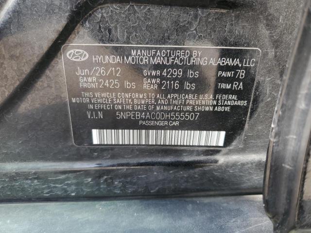 Photo 11 VIN: 5NPEB4AC0DH555507 - HYUNDAI SONATA 