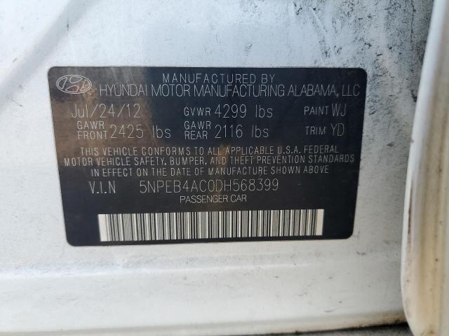 Photo 11 VIN: 5NPEB4AC0DH568399 - HYUNDAI SONATA GLS 