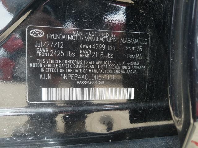 Photo 9 VIN: 5NPEB4AC0DH571111 - HYUNDAI SONATA GLS 