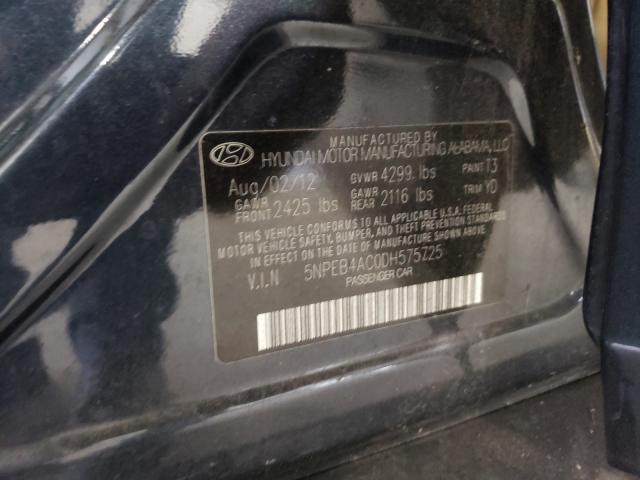 Photo 9 VIN: 5NPEB4AC0DH575725 - HYUNDAI SONATA GLS 