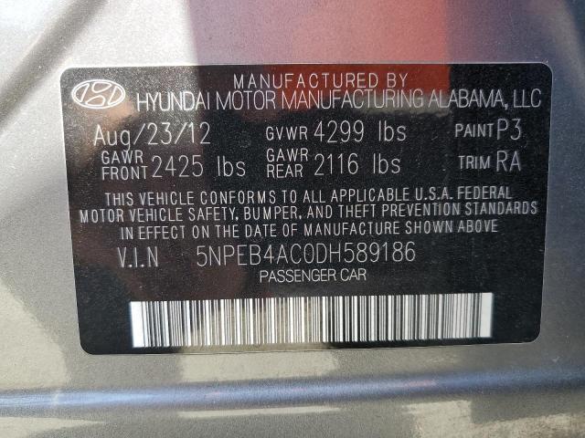 Photo 11 VIN: 5NPEB4AC0DH589186 - HYUNDAI SONATA GLS 