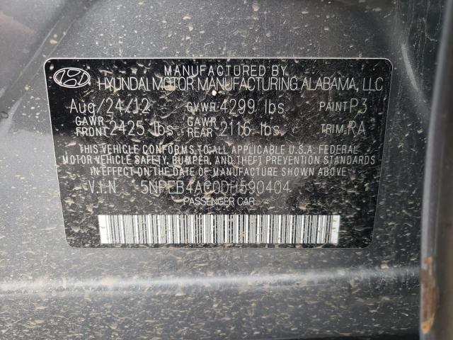 Photo 9 VIN: 5NPEB4AC0DH590404 - HYUNDAI SONATA 