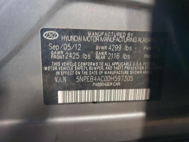 Photo 11 VIN: 5NPEB4AC0DH597305 - HYUNDAI SONATA 