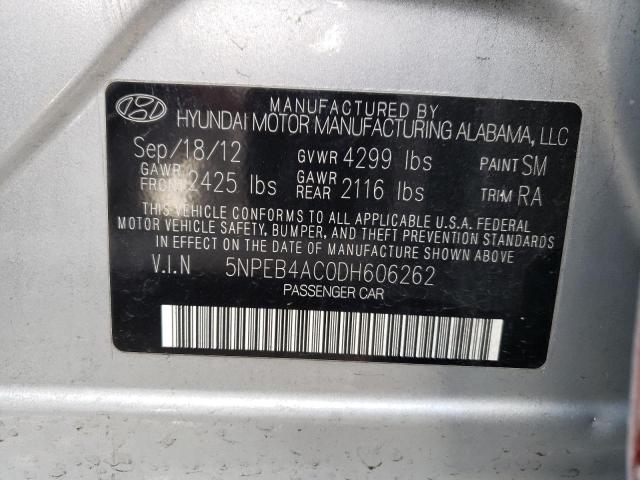 Photo 11 VIN: 5NPEB4AC0DH606262 - HYUNDAI SONATA GLS 