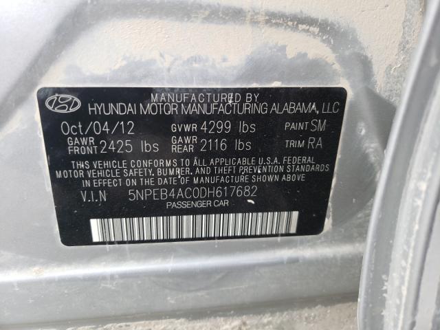 Photo 9 VIN: 5NPEB4AC0DH617682 - HYUNDAI SONATA GLS 