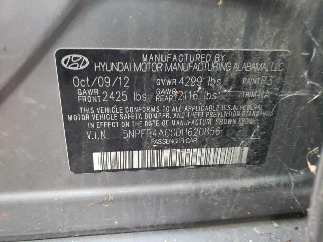 Photo 9 VIN: 5NPEB4AC0DH620856 - HYUNDAI SONATA GLS 