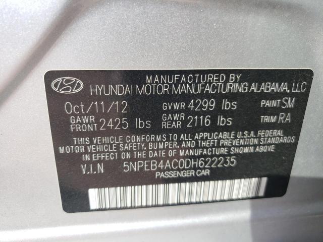 Photo 9 VIN: 5NPEB4AC0DH622235 - HYUNDAI SONATA GLS 