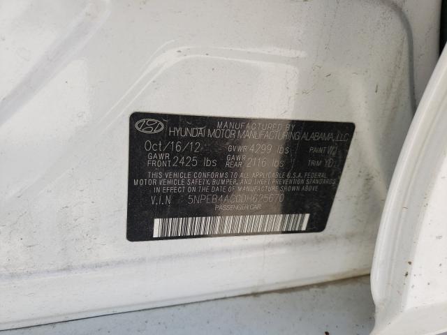 Photo 9 VIN: 5NPEB4AC0DH625670 - HYUNDAI SONATA GLS 