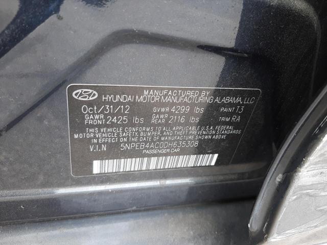 Photo 9 VIN: 5NPEB4AC0DH635308 - HYUNDAI SONATA GLS 