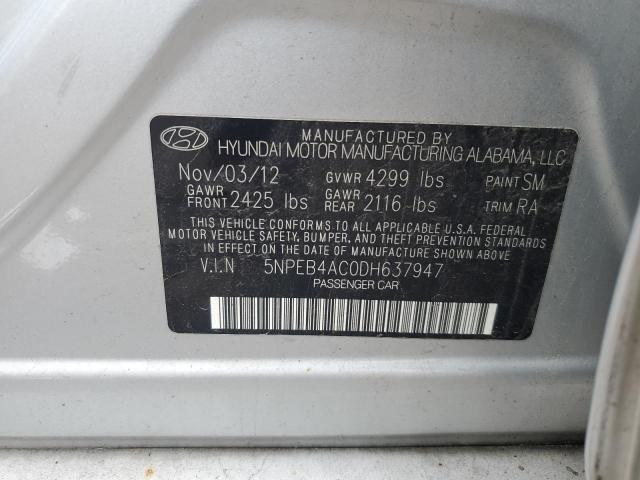 Photo 11 VIN: 5NPEB4AC0DH637947 - HYUNDAI SONATA 