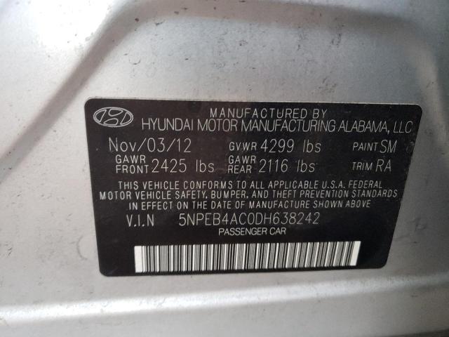 Photo 9 VIN: 5NPEB4AC0DH638242 - HYUNDAI SONATA GLS 