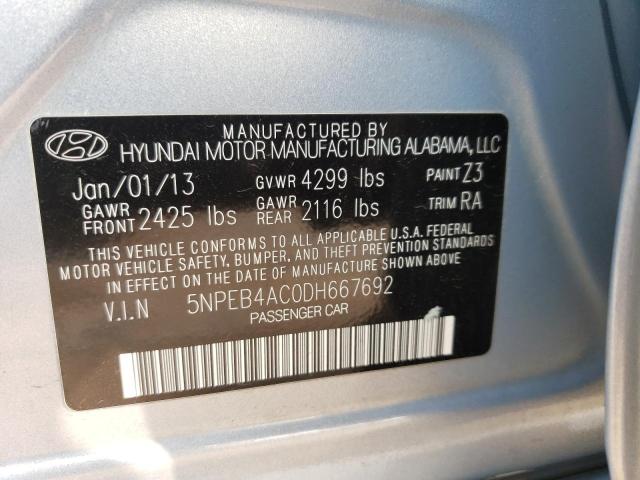 Photo 11 VIN: 5NPEB4AC0DH667692 - HYUNDAI SONATA GLS 