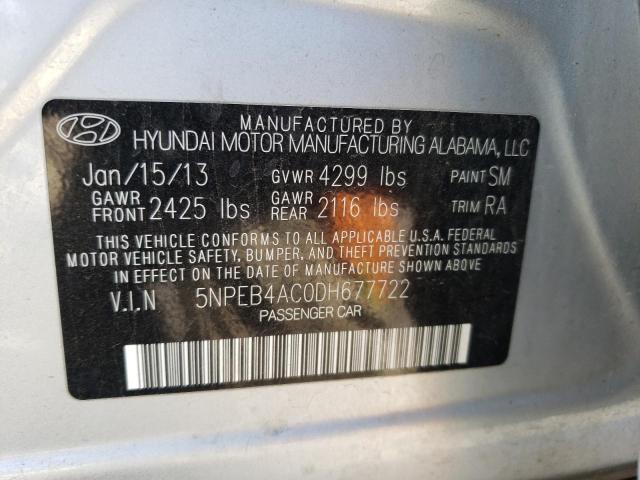 Photo 11 VIN: 5NPEB4AC0DH677722 - HYUNDAI SONATA GLS 