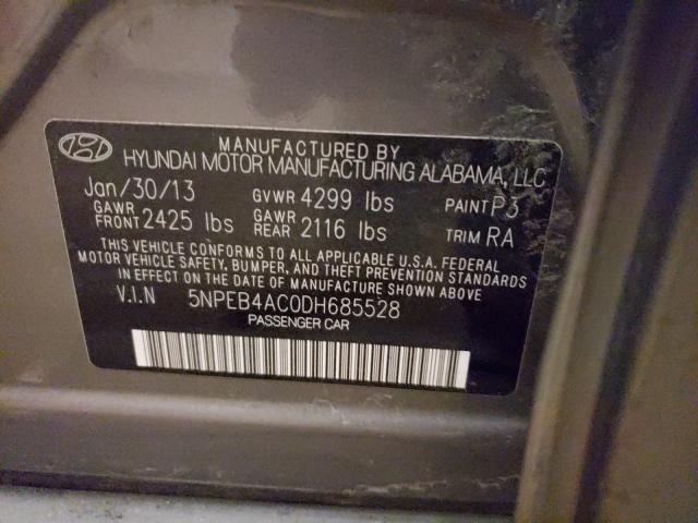 Photo 9 VIN: 5NPEB4AC0DH685528 - HYUNDAI SONATA GLS 