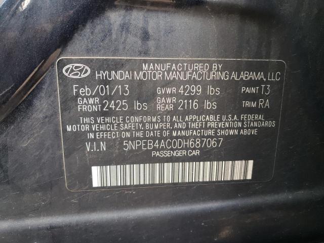 Photo 11 VIN: 5NPEB4AC0DH687067 - HYUNDAI SONATA 