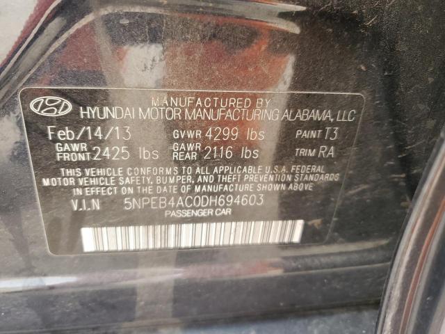 Photo 11 VIN: 5NPEB4AC0DH694603 - HYUNDAI SONATA 