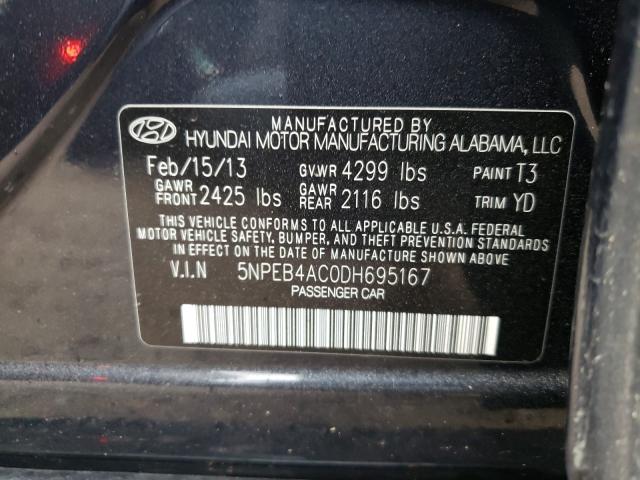 Photo 9 VIN: 5NPEB4AC0DH695167 - HYUNDAI SONATA GLS 