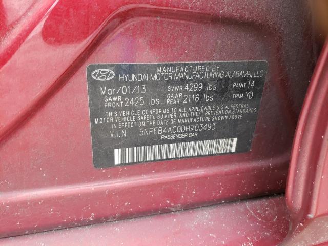 Photo 11 VIN: 5NPEB4AC0DH703493 - HYUNDAI SONATA GLS 