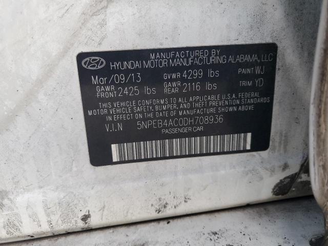 Photo 11 VIN: 5NPEB4AC0DH708936 - HYUNDAI SONATA 