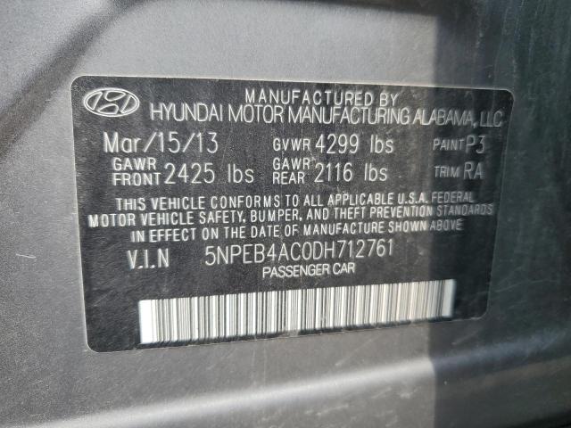 Photo 11 VIN: 5NPEB4AC0DH712761 - HYUNDAI SONATA GLS 